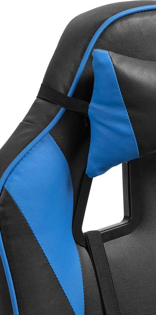 Bürostuhl HLO-CP189 Kunstleder schwarz/blau