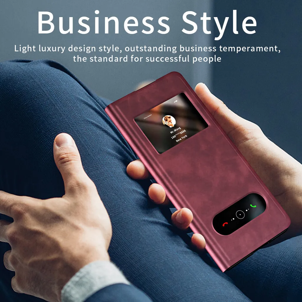 Custodia sottile con supporto per Galaxy z-Fold-6: protezione dello schermo per la privacy con cavalletto nascosto ricarica wireless design sottile per professionisti aziendali Cover per telefono per