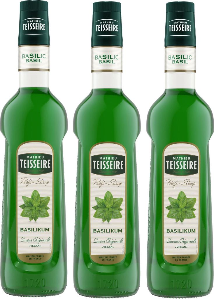 Mathieu Teisseire Getränke-Sirup Basilikum 0,7L (3er Pack)
