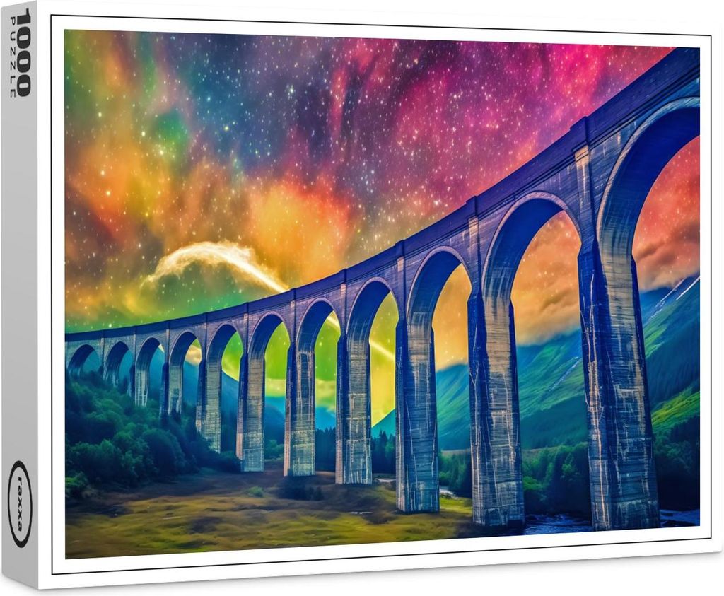 raxxa Premium-Puzzle "Glenfinnan Viaduct railroad bridge", 1000 Teile