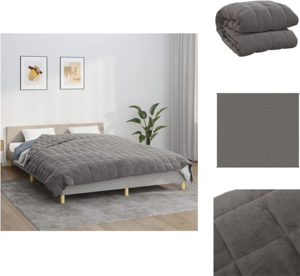 Soluzione Insonnia: Coperta Pesata 9kg vidaXL Grigia 200x220 cm