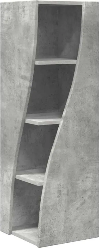 Armadio Angolare Cemento 32x32x102 cm | Soluzione Smart Home