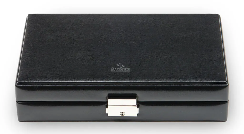 Sacher New Classic Etui Porta Orologi da Tasca Nero - Qualità Premium