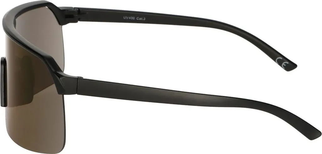 Occhiali da sole Spectrum grandi, sportivi, rivestiti di nero, da uomo