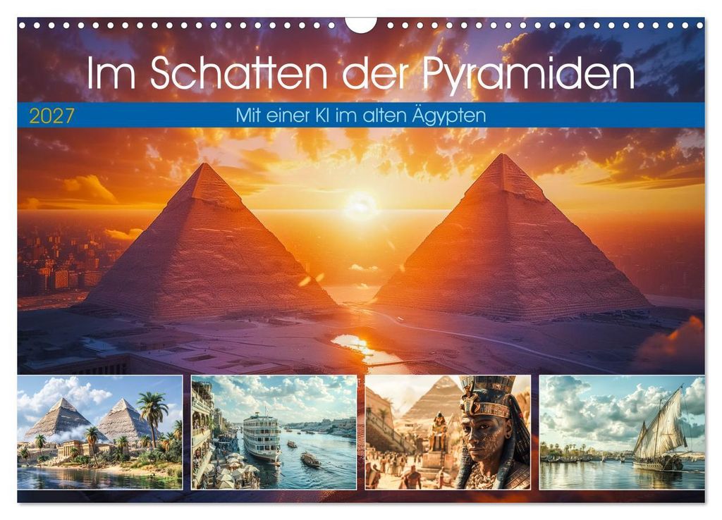 Im Schatten der Pyramiden (Wandkalender 2027 DIN A3 quer), CALVENDO Monatskalender