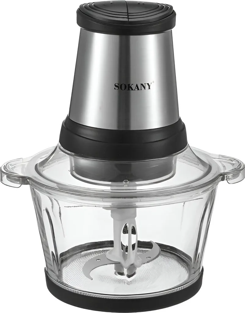 Sokany Broyeur 800W en Acier Inoxydable 2L à Deux Vitesses - Modèle Gris