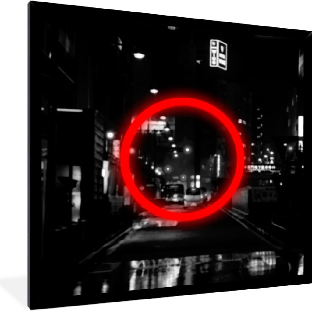 MuchoWow Gerahmtes Poster Spiele - Controller - Rot 40x40 cm - Poster mit Schwarzem Bilderrahmen Wandposter Rahmen Foto Bilder - Mit Rahmen - Wan...