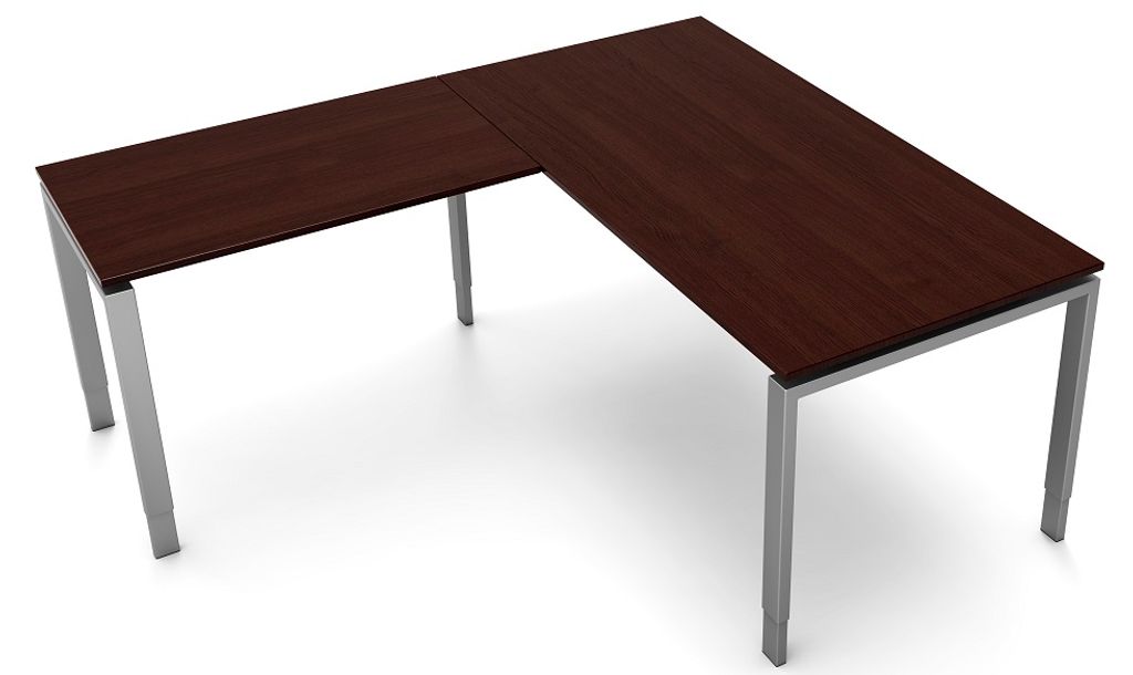 Schreibtisch Form5 160 160x80x68-82cm / Anbau 100x60cm wenge