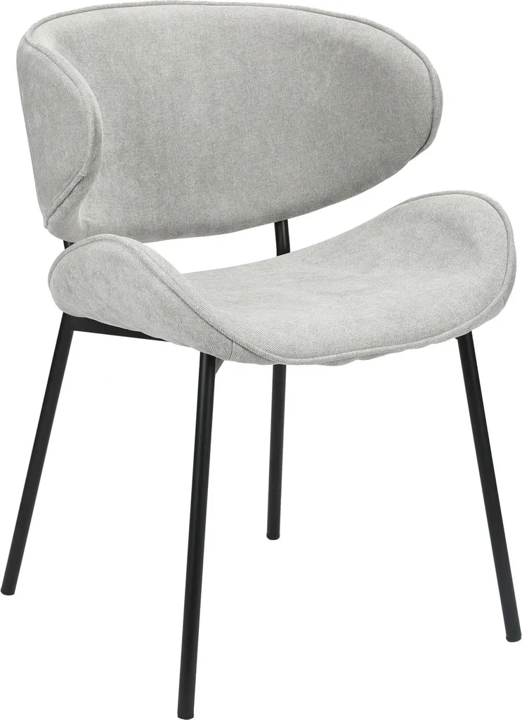 Chaise Grise en Chenille Selsey Anti-Tache : Confort et Entretien Simplifié