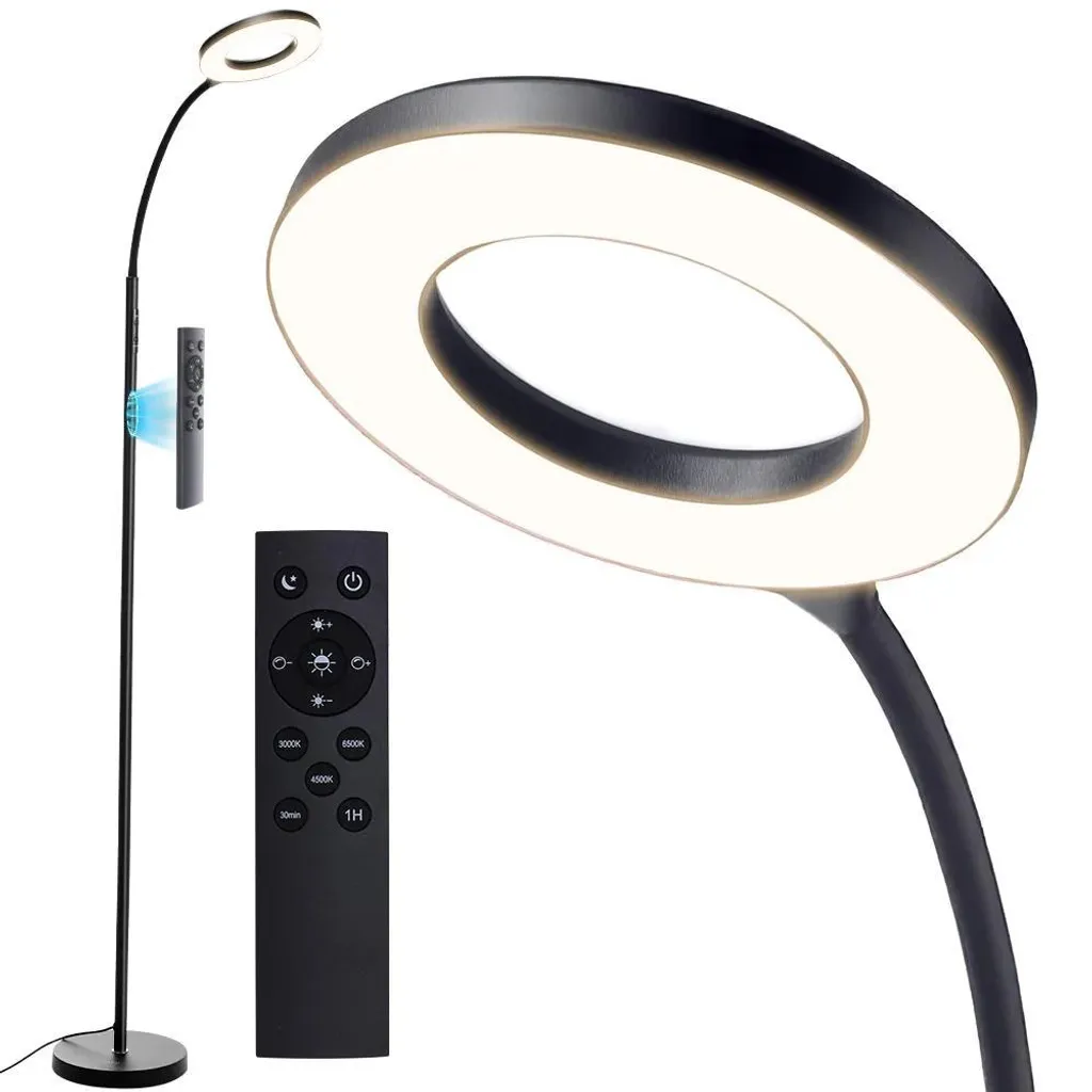 Lampadaire LED Anti-Fatigue Oculaire avec Intensité et Couleur Réglables