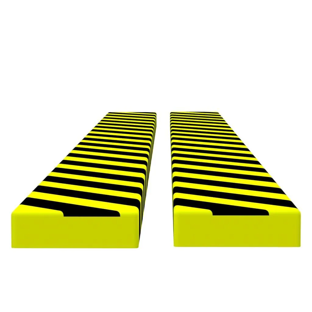 Protège-arête 2 pcs Jaune et Noir 6x2x101,5 cm PU pour Sécurité