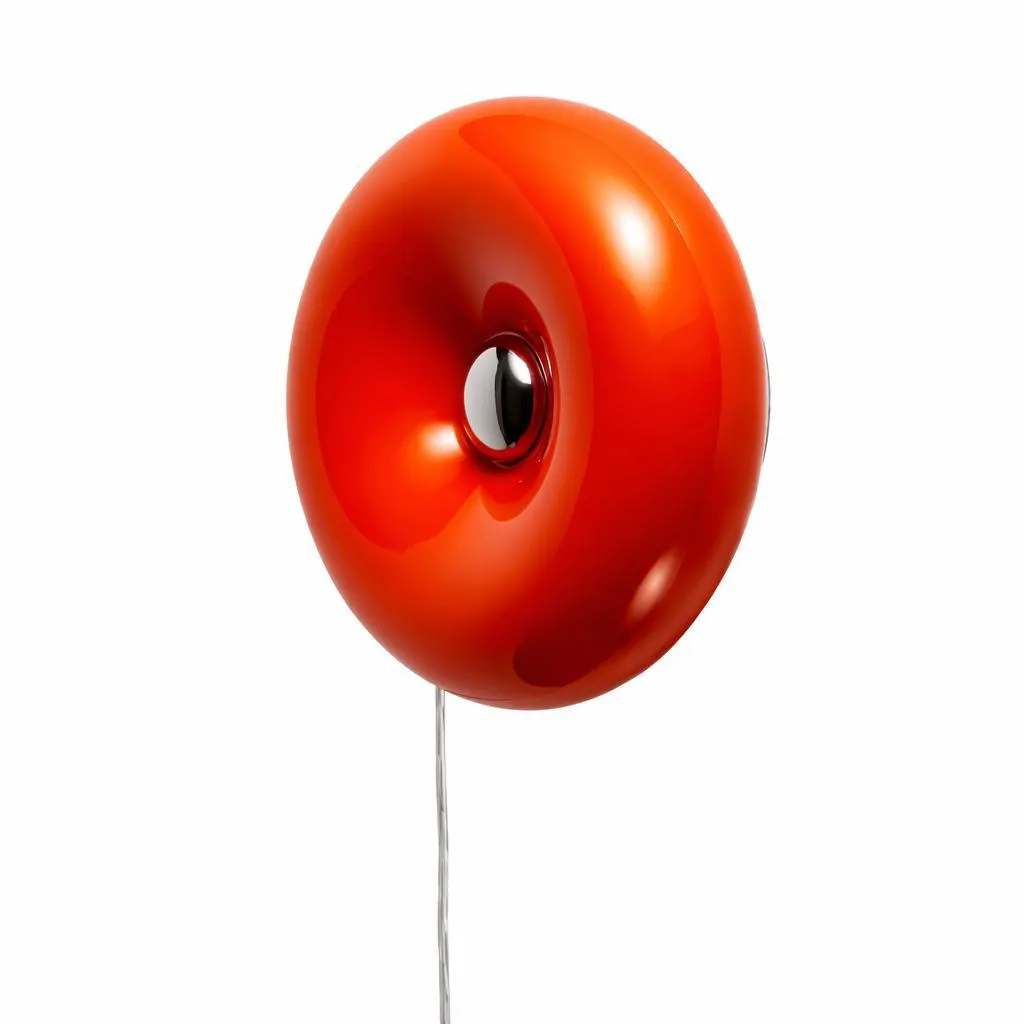Lampe Murale Design Donut en Verre Orange LED 12W pour Intérieur Chic