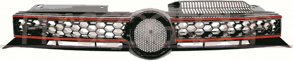 Grille de Calandre PRASCO VG0392001 pour Golf VI - OE 5K0853651AKATK