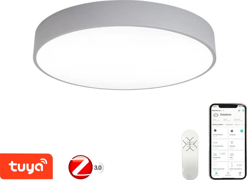Immax NEO RONDATE Smart Deckenleuchte 60cm 50W Grau Zigbee 3.0
