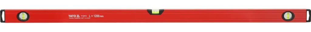 Niveau tubulaire 1200 mm en aluminium renforcé avec 3 fioles