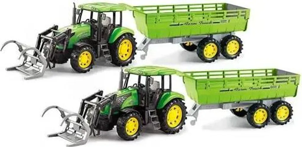 Tracteur Agricole avec Remorque Incassable - Jouet Sans Petites Pièces