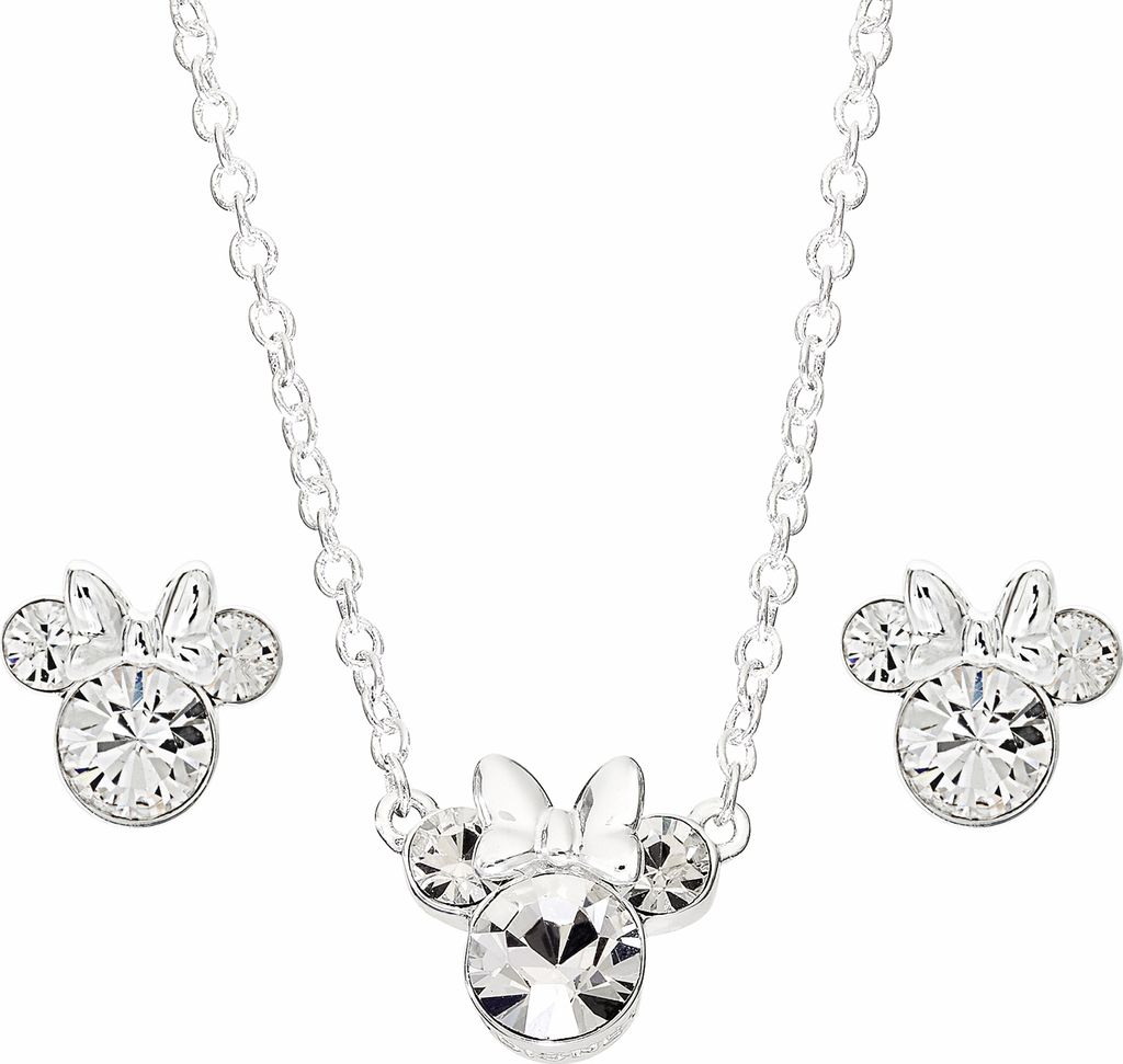 Set collana e orecchini Disney Minnie Mouse argento taglia Immagine del prodotto 