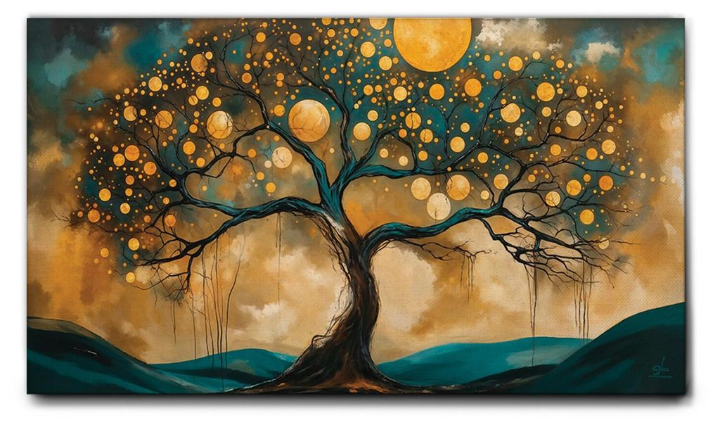 Giallobus - 10 - Mondbaum - Giallobus - 70L x 40B cm - Bild - Leinwand mit Standardrahmen