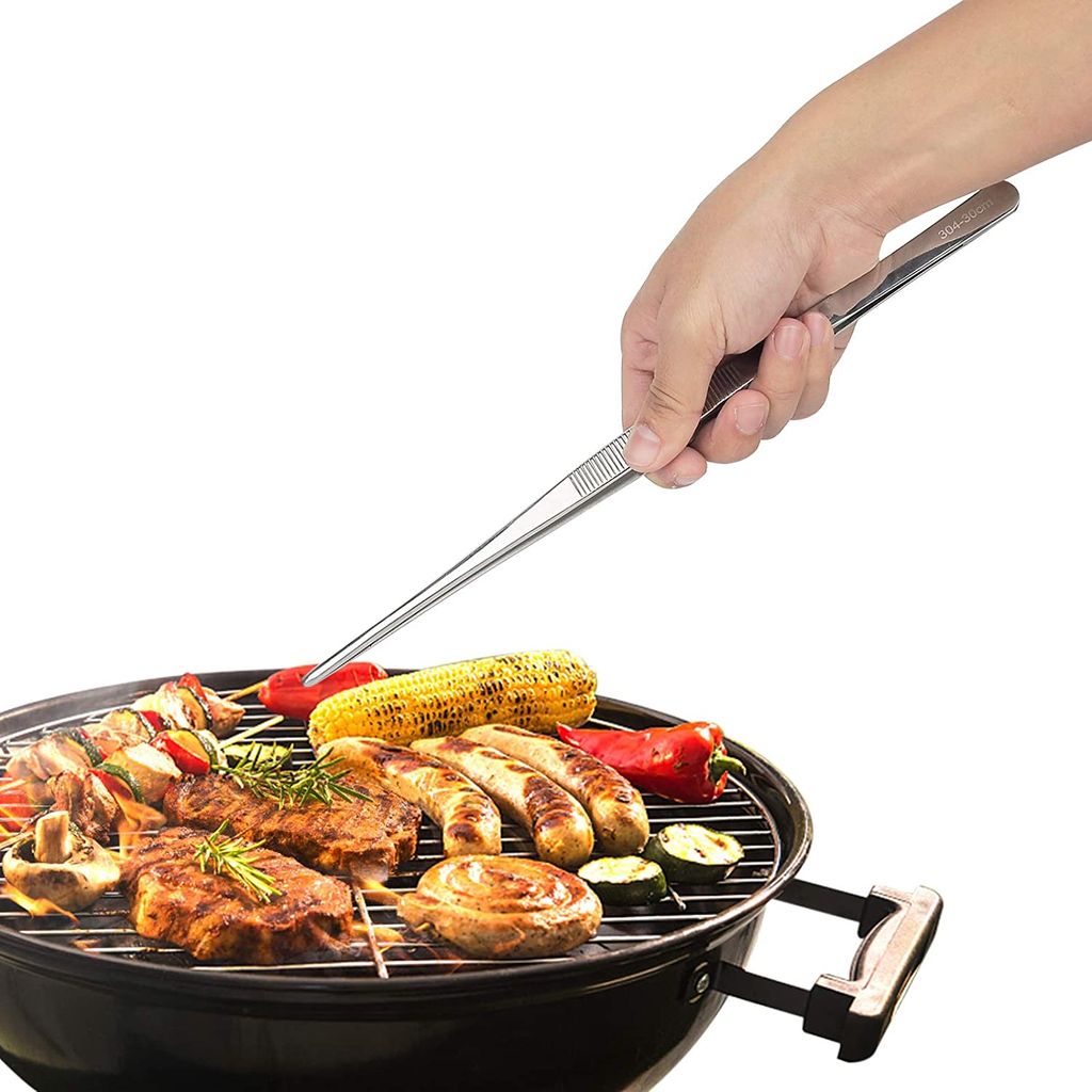 Metaltex Küchenzange Edelstahl 30 Cm | Rostfrei & Spülmaschinengeeignet | Zum Wenden, Grillen & Servieren
