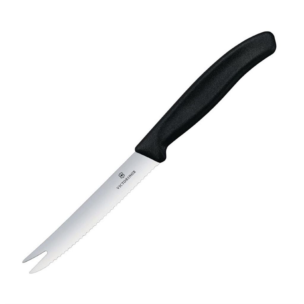 VICTORINOX Wurstmesser Swiss Classic silber, schwarz, Klinge: 11,0 cm