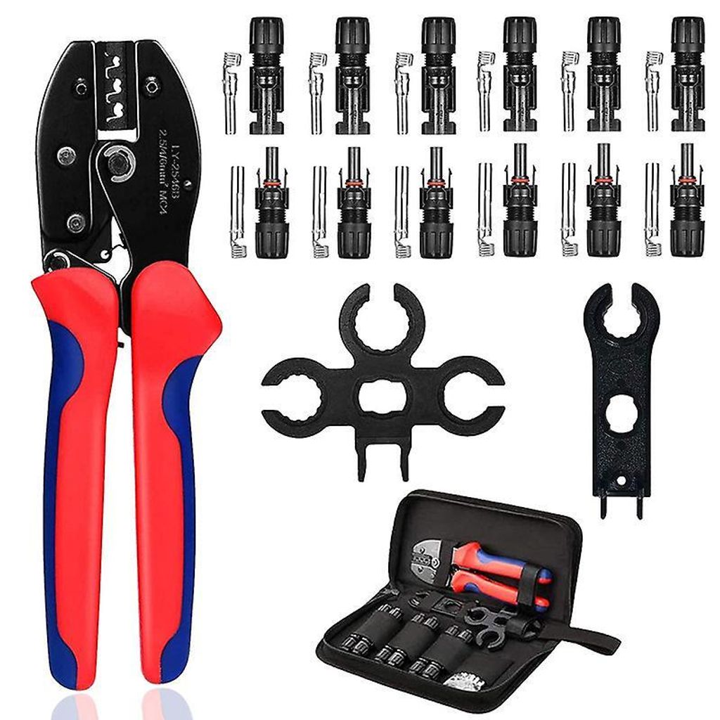 Better-solar Crimpwerkzeug-Set mit 2,5–6,0 mm PV-Kabel für Solarpanel, Stecker und Buchse, Schraubenschlüssel