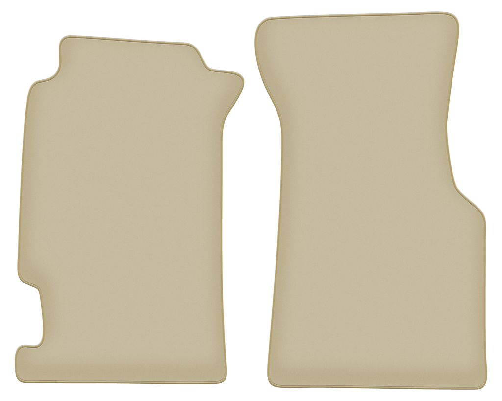 Velours-Fußmatten Vorne PREMIUM beige passend für Honda CRX DelSol (1992-1997, Coupé, Cabrio) – mit Befestigungen – passgenau