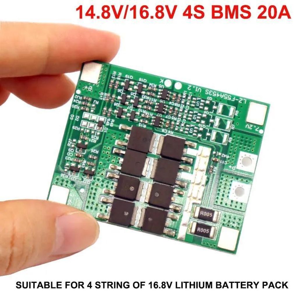 4S 14.8V Lithium-Ionen Akku - BMS Schutzplatine 20A - Balancer PCB für 18650 21700 - DIY Akkupack