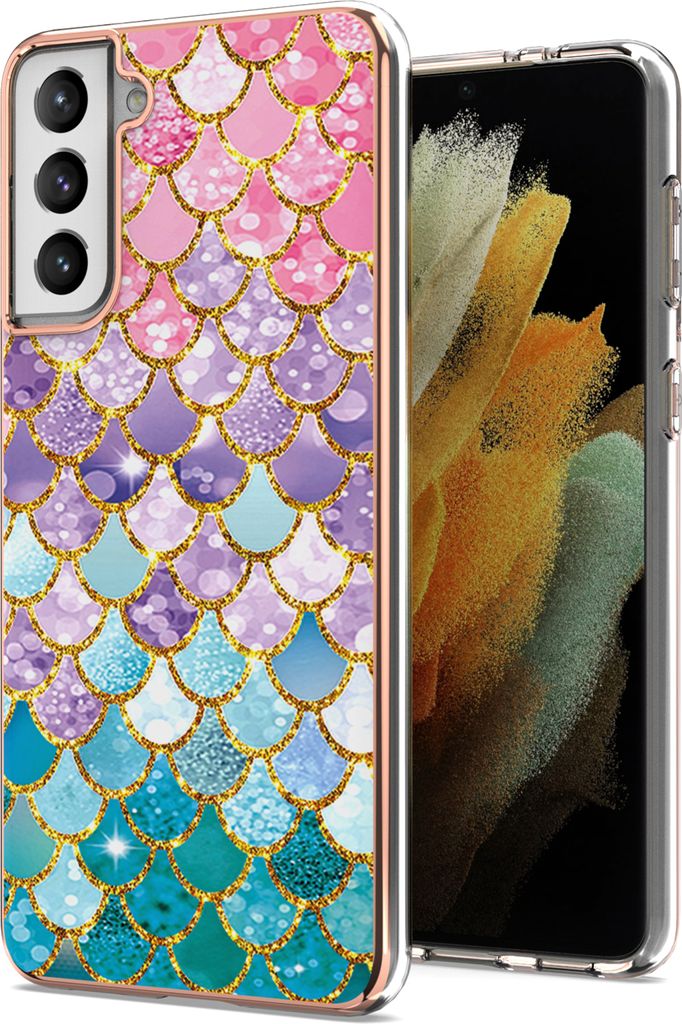 Samsung S21+ 5G Hülle, Muster Handyhülle Weich TPU Bumper Schutzhülle für Samsung Galaxy S21 Plus 5G Bunt