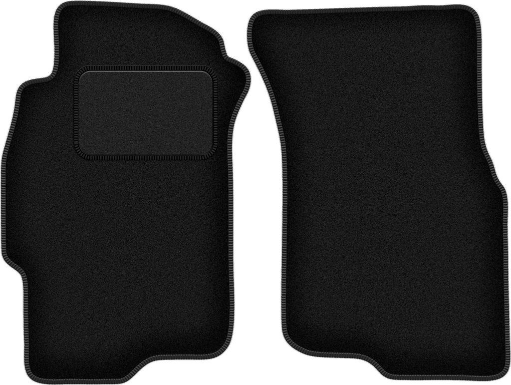 Velours-Fußmatten Vorne passend für Rover 400/ 45 (Limousine, Bj. 1998-2005) – schwarz, passgenau, mit Befestigungen set 2 Stk. - STANDARD