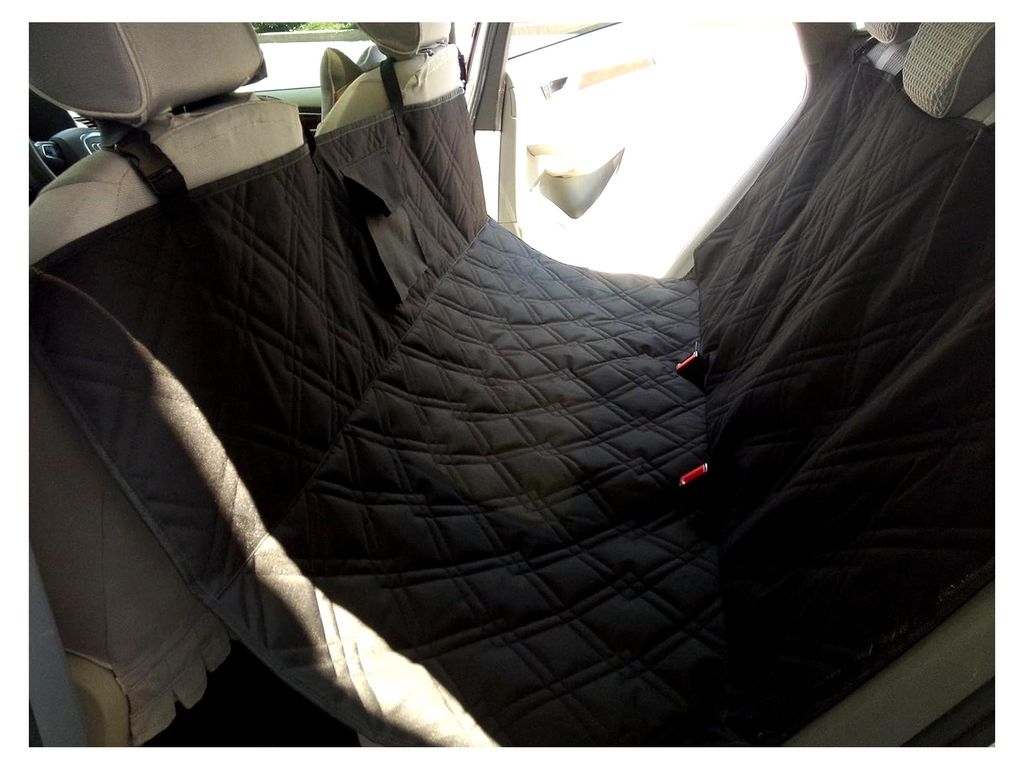 Auto Rücksitz Schonbezug 144x139 cm, rutschfest, mit Gurtschlitz-Öffnungen, Schutz vor Haaren & Schmutz