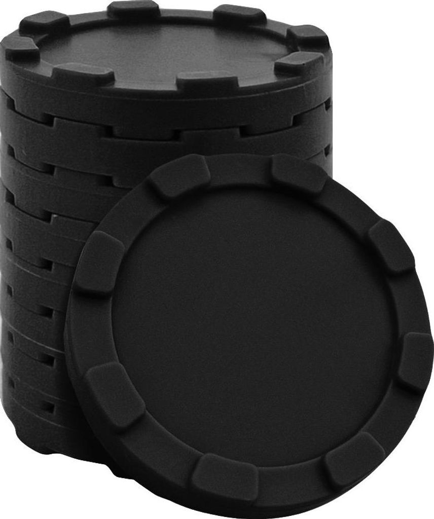 CombiCraft Stapelchips, Wertmarken zum Stapeln aus Kunststoff Schwarz 29 mm Durchmesser - 100 Stück