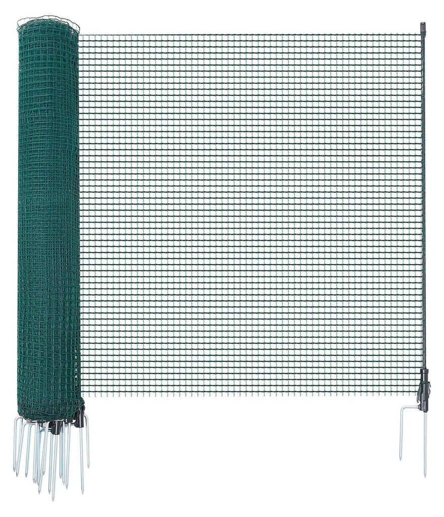 Temporary Fence with Posts, 0.9 x 15m Plastic Mesh Fencing, Garden Safety Fences Netting with Double-Spike Stakes & Guy Ropes, Temporary Fence for ...