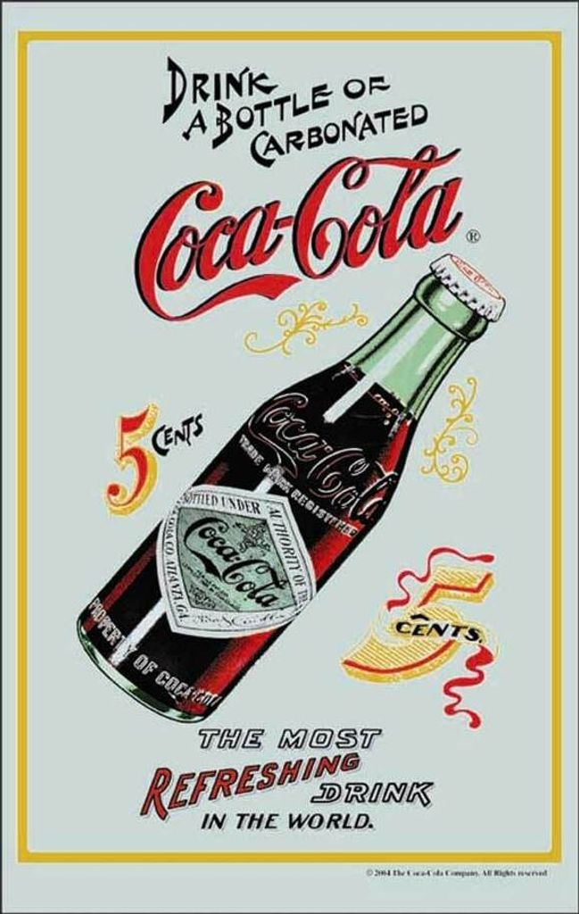 KS251 Coca Cola - 5 Cents - Bedruckter Spiegel