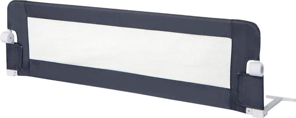 Barrière de lit réglable et pliable en un clic 150 x 42 cm grise