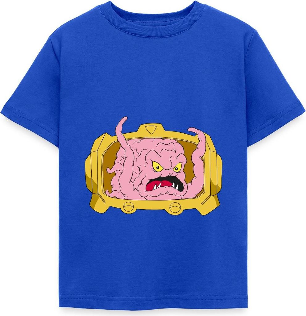Spreadshirt Teenage Mutant Ninja Turtles Krang Bösewicht Kinder T-Shirt, 122/128 (7-8 Jahre), Royalblau
