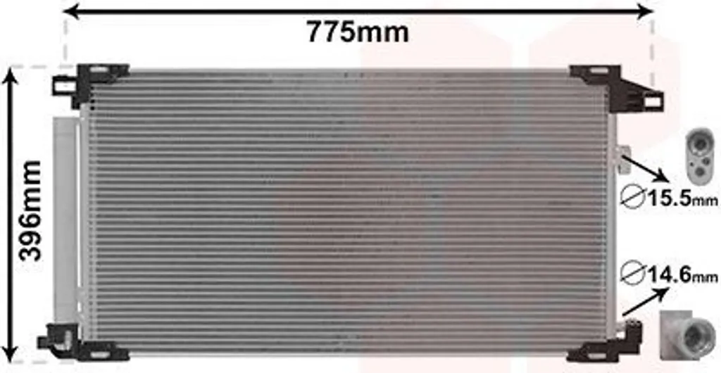 Stop aux fuites de clim : Condenseur Van Wezel 53015703 pour Prius W5
