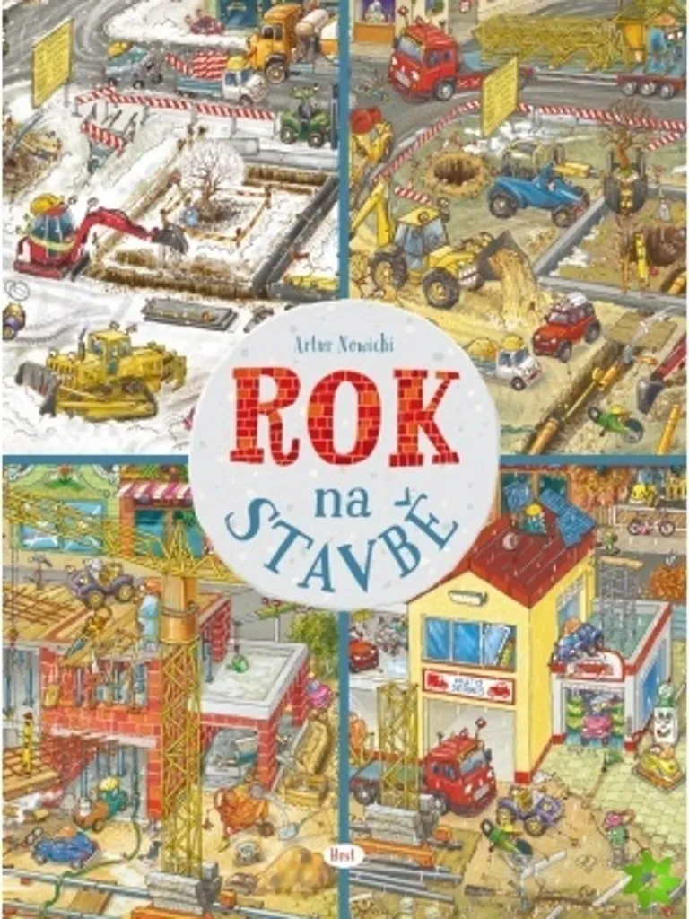 Rok na stavbě : Livre cartonné engins de chantier par Artur Nowicki 28cm