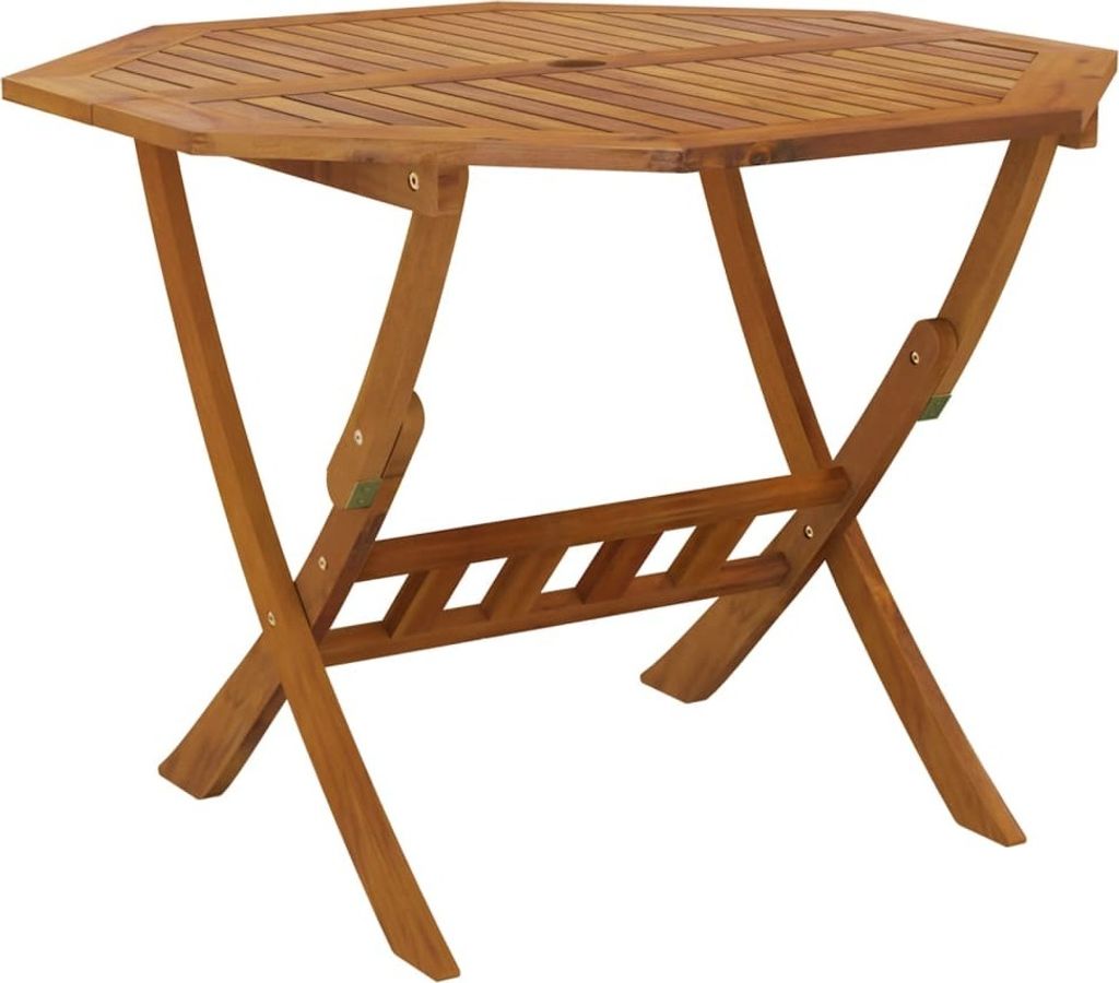 vidaXL Składany stół ogrodowy 90x75 cm z litego drewna Zdjęcie produktu 