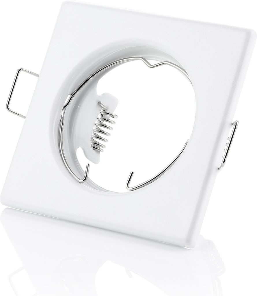 LED Einbaustrahler eckig weiß matt einbauspot GU10 230V