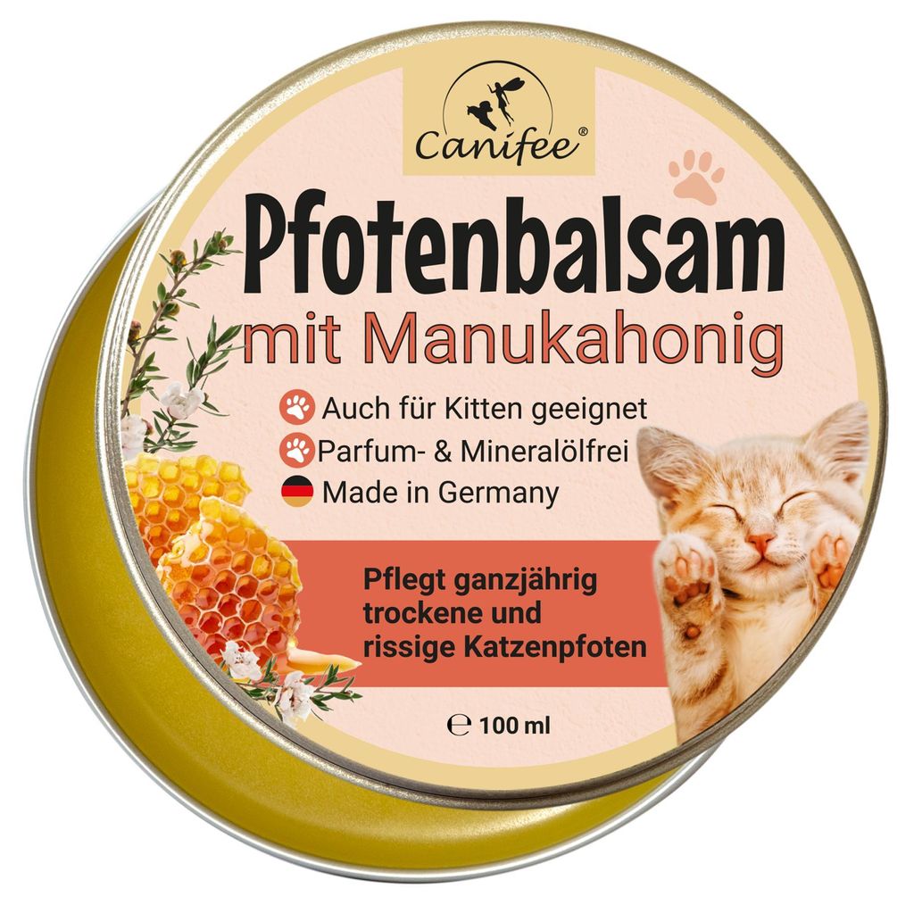 Canifee Pfotenbalsam mit Manukahonig für Katzen in der 100ml Dose