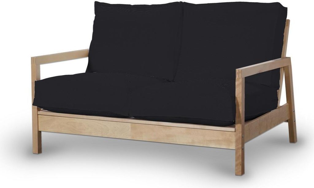Dekoria Bezug für Lillberg 2-Sitzer Sofa, schwarz, Sofahusse, Lillberg 2-Sitzer