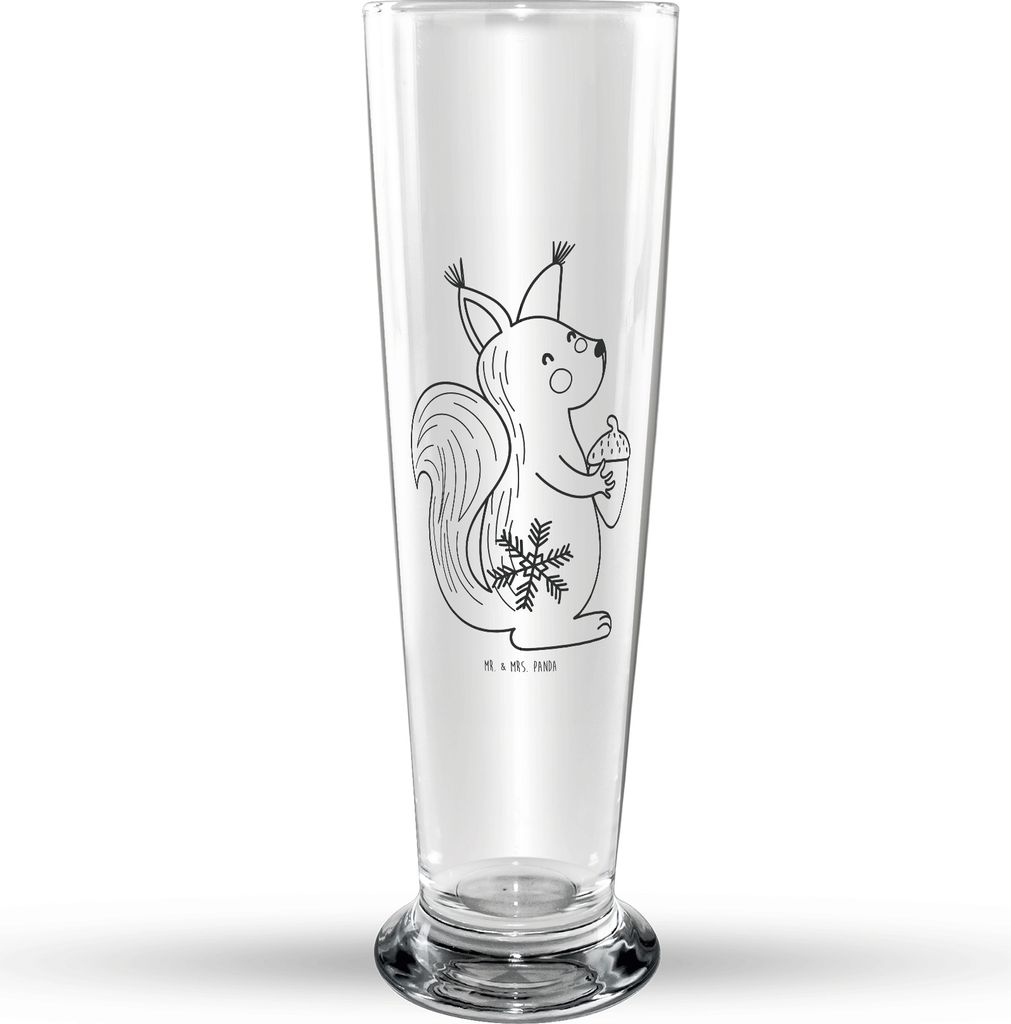 Mr. & Mrs. Panda Trinkglas Eichhörnchen Weihnachten - Transparent - Geschenk, Neujahr, Bier Glas, Glasbierglas, Bierbecher, Frohe, Vogel, Frohes N...
