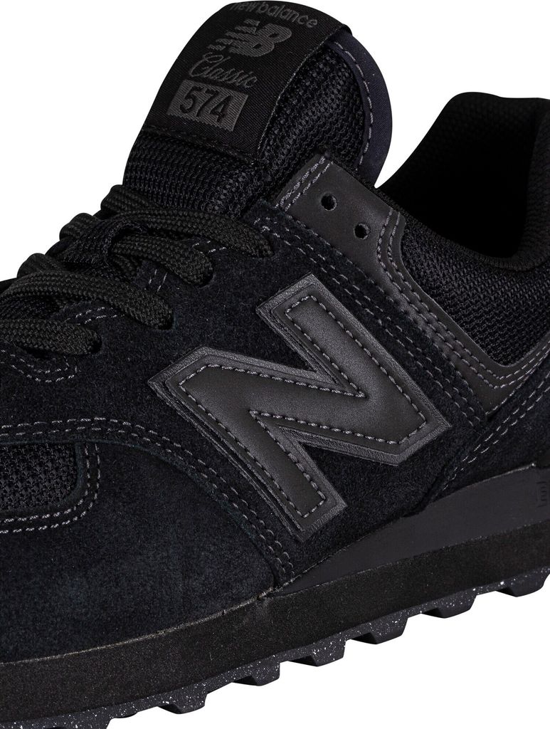 All black new balance 574 on sale