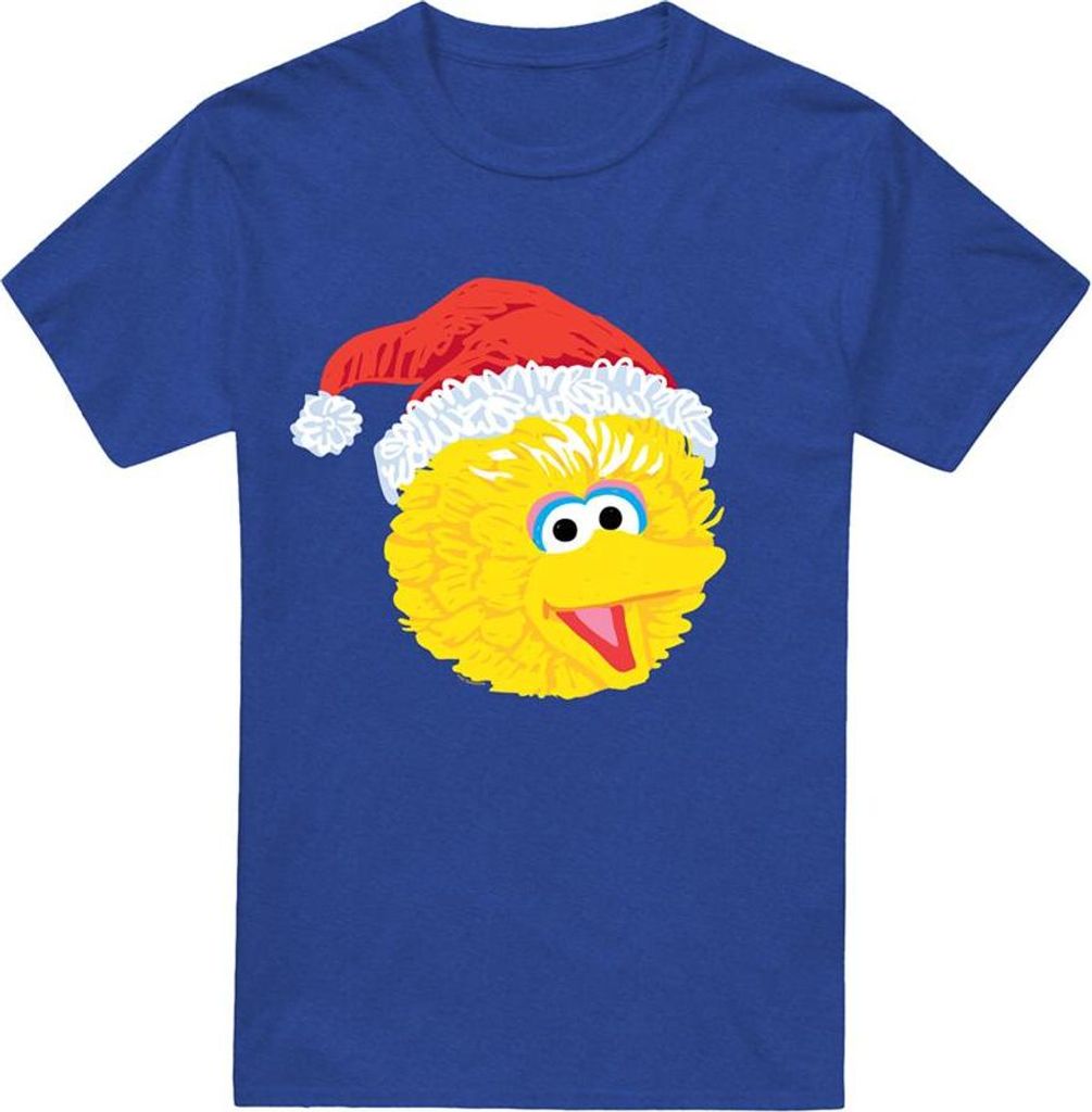 Sesame Street - T-Shirt für Herren/Damen Uni, meliert, weihnachtliches Design TV26643 (S) (Königsblau)