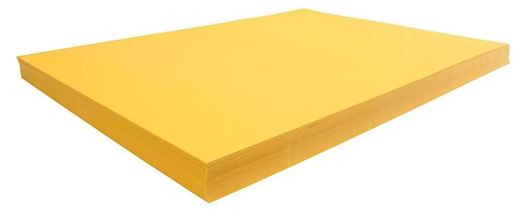 Papier cartonné jaune soleil 270g - 100 feuilles pour loisirs créatifs