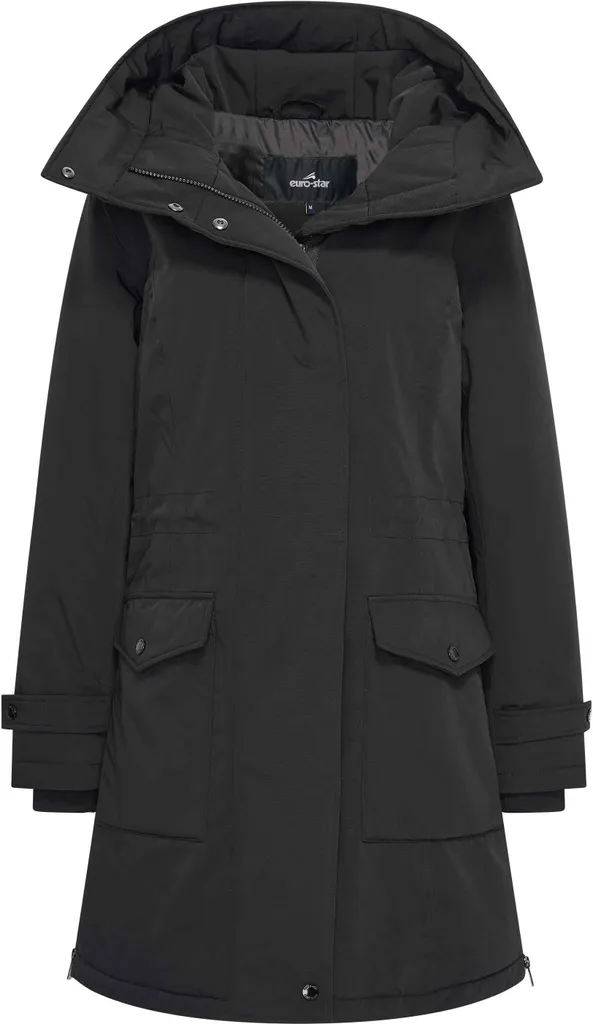 Manteau d'hiver ESMia Euro-Star Parka imperméable femme noir taille L