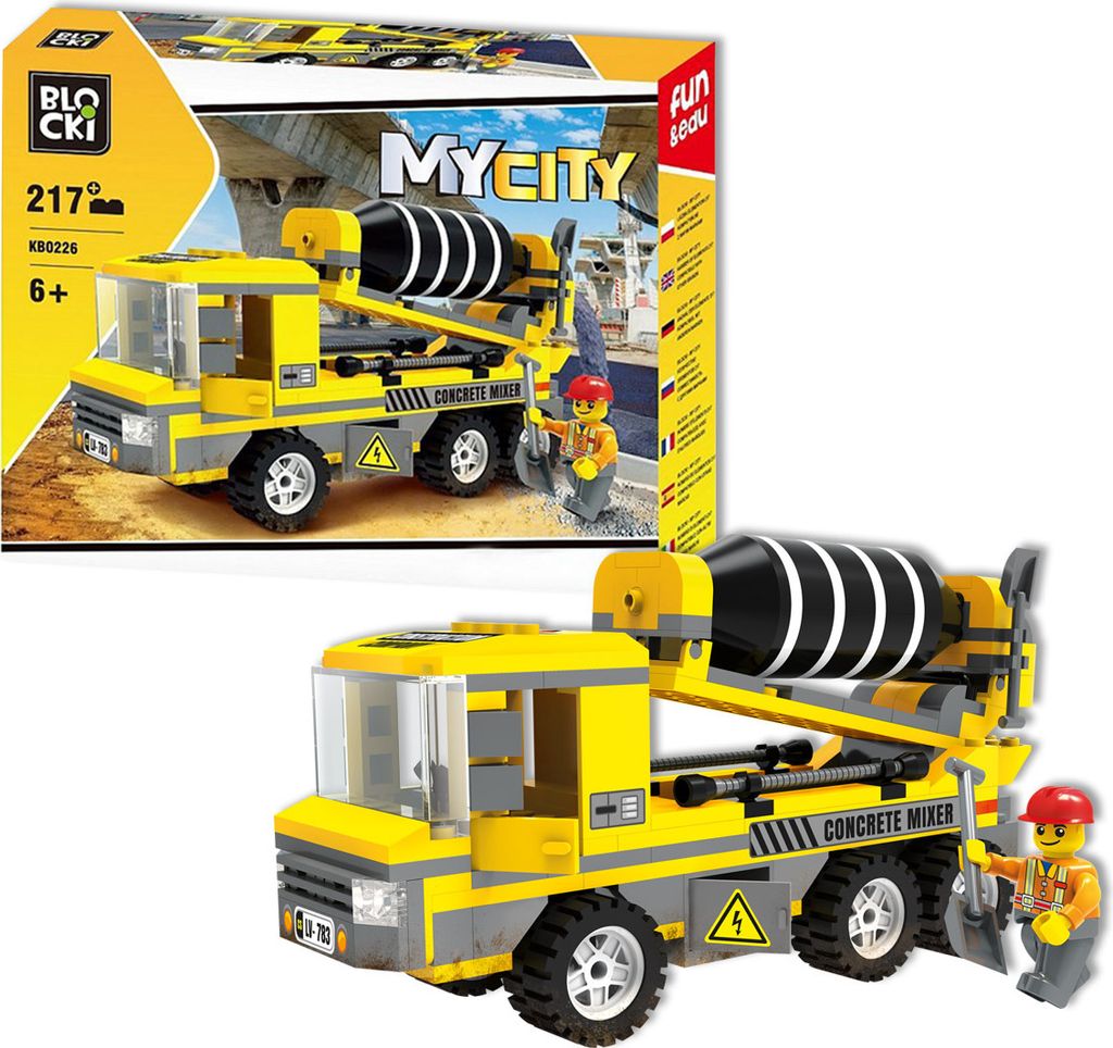 Blocki Baustellenfahrzeug – Betonmischer zum Selberbauen (217 Teile, 6+)