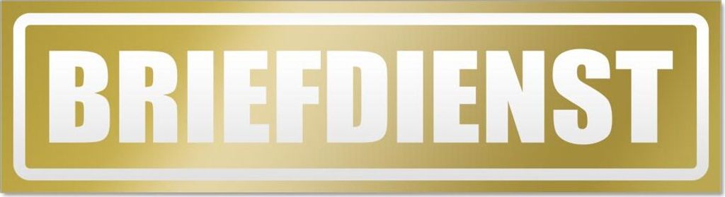 Briefdienst invertiert Magnetschild Schild magnetisch