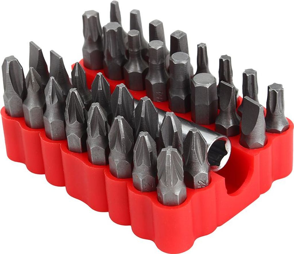 33-teiliges Torx-Schraubendreher-Set (1/4" 6,35 mm) mit Sicherheitsbits