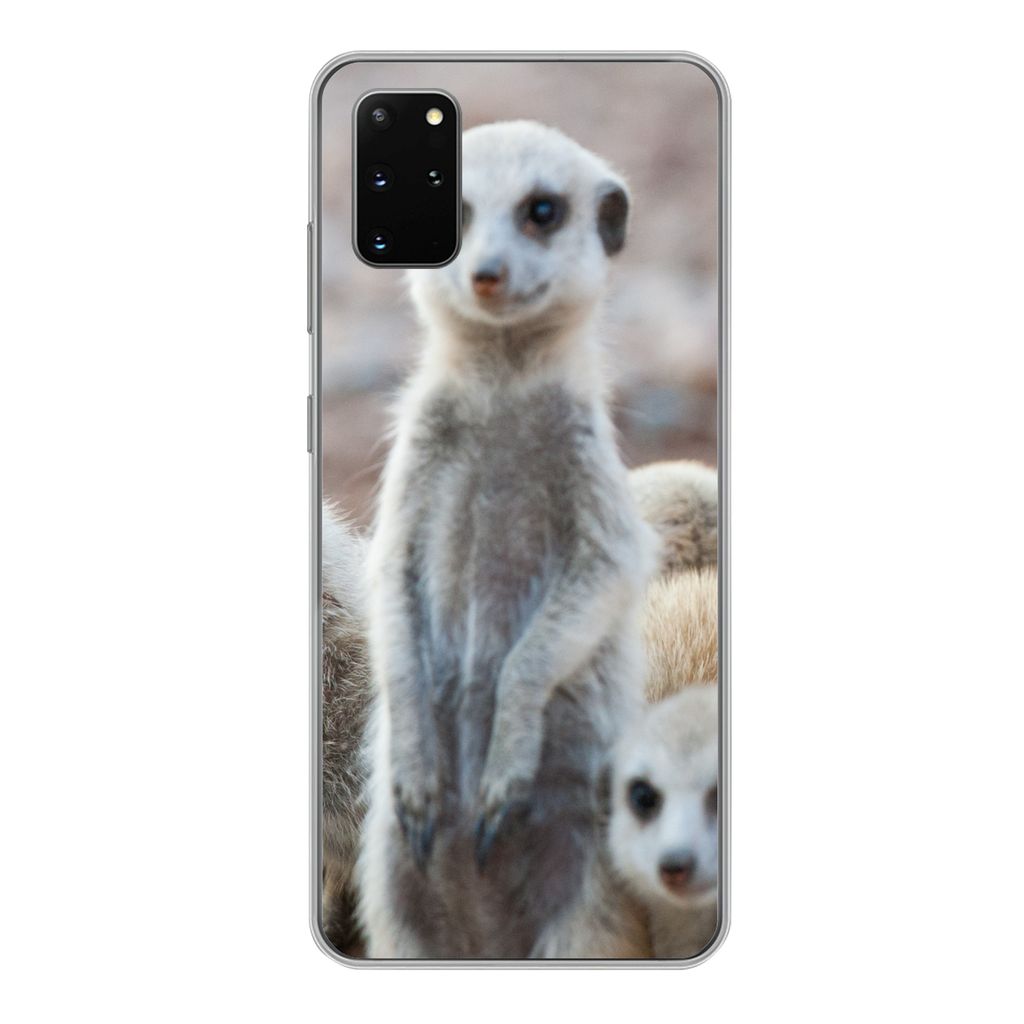 MuchoWow Handyhülle Schutzhülle Hülle für Samsung Galaxy S20 Plus Neugierige Erdmännchen Silikon Softcase Handy Hülle - Hartschale